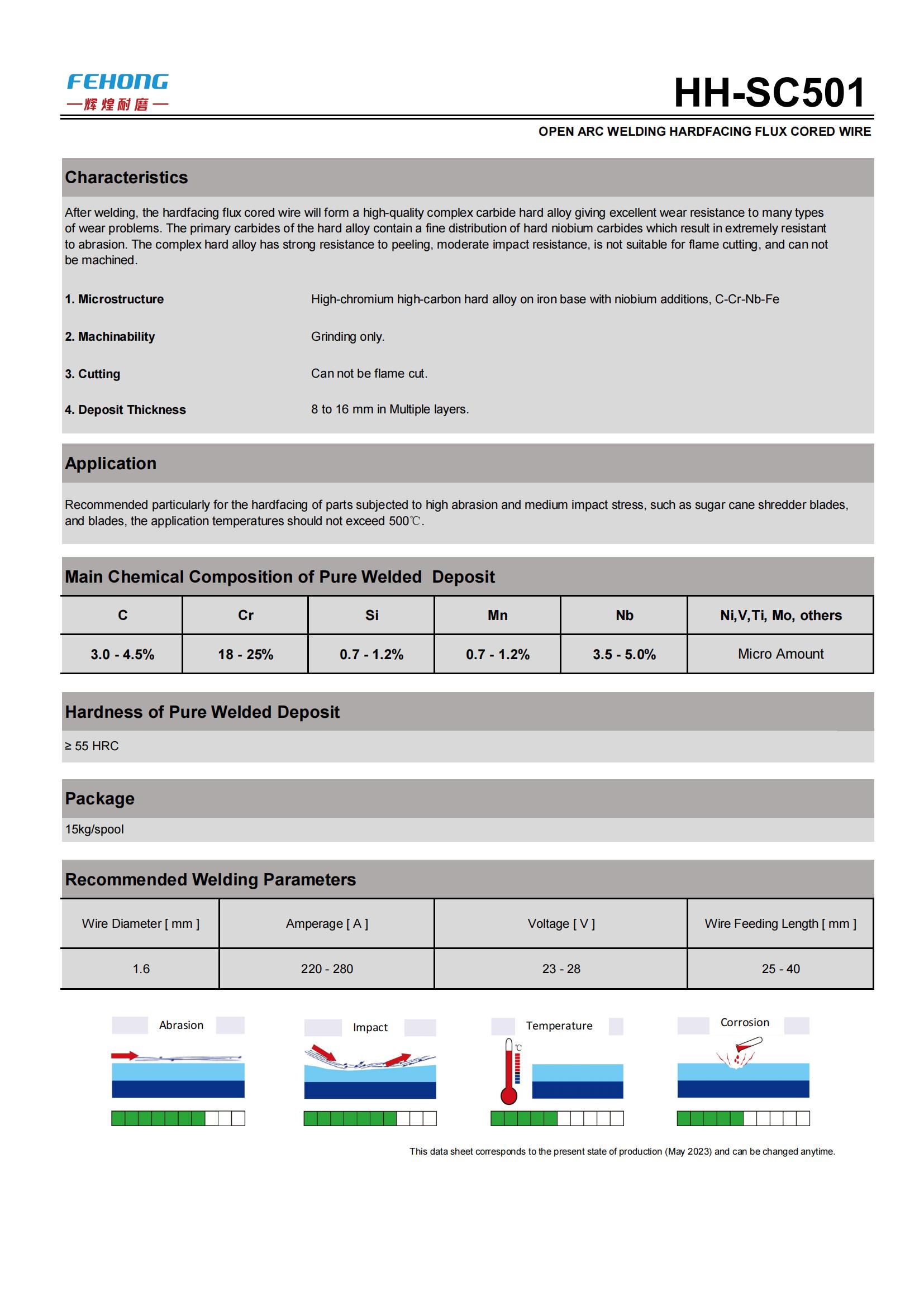 Chromium Carbide Hardfacing Flux Cored Welding Wire for Sugar Cane Shredder Blade Chromium Carbide Hardfacing Flux Cored Welding Wire for Sugar Cane Shredder Blade